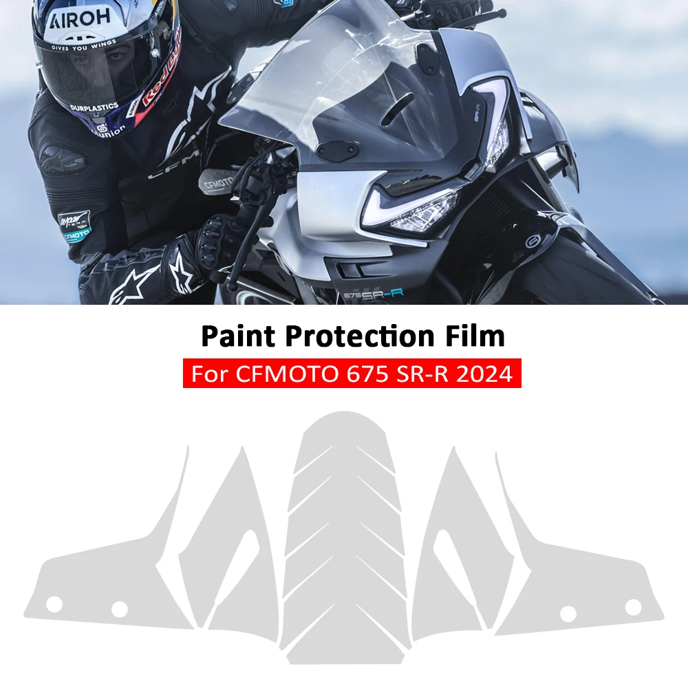 

Новая мотоциклетная защитная пленка из ТПУ для CFMOTO 675 SR-R PPF, обтекатель краски, прозрачная наклейка, защитный комплект 675 SR R 2024-