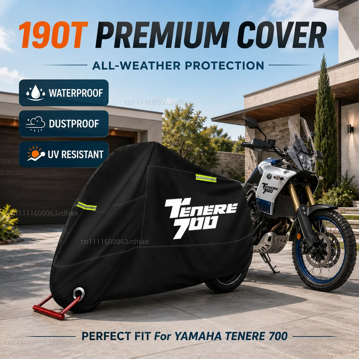 Funda Premium para motocicleta, protección contra la intemperie, polvo, lluvia y rayos UV, tela Oxford 190T para YAMAHA TENERE 700 Tenere700 XTZ 700 T700