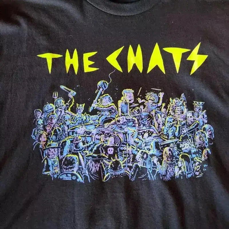 The Chats Band Black Cotton T Shirt Full Size S 5XL