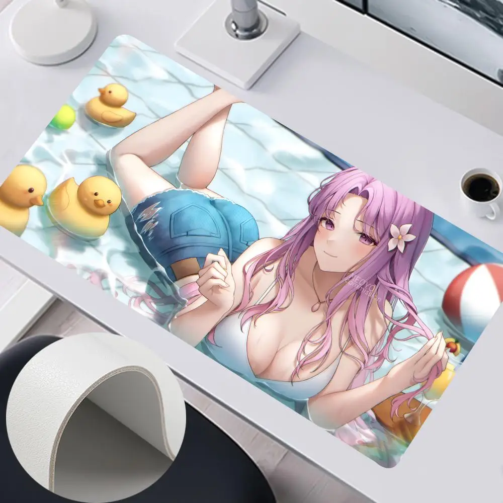 

Резиновый коврик для мыши с аниме G-Girls, 900x400 мм, x мм, большой коврик для мыши для дома и офиса, игровой водонепроницаемый Настольный коврик из искусственной кожи, компьютерный коврик