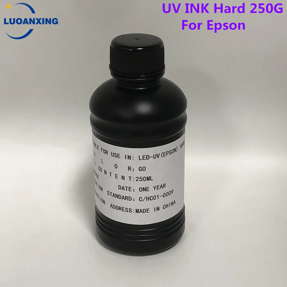 Imagem -02 - Anxing-uv Kit de Tinta para Impressora Plana Usado em Epson Dx5 Dx7 Dx11 Tx800 Xp600 L1800 L805 R1390 Garrafas Kit de Conjunto 1250ml