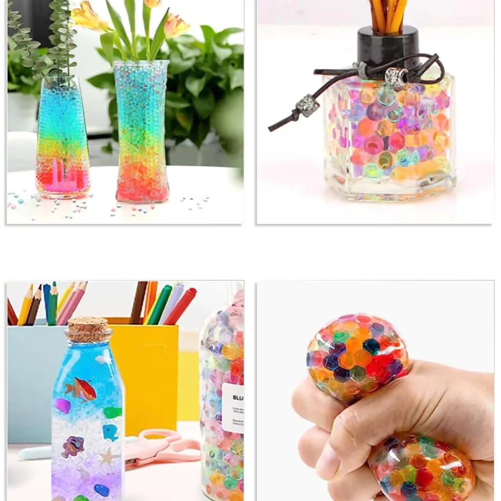 7-8mm 10000PCS Gel Balls Ammo Refill Water Beads Growing Rainbow Color Splatrball For Gel Blasters Toy Gun