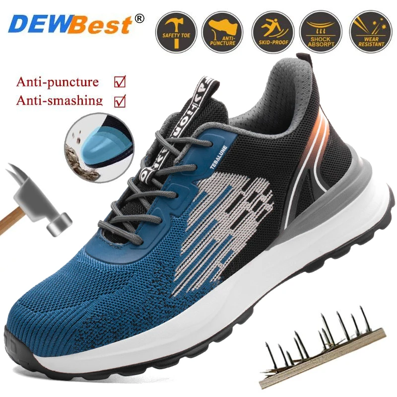 

Men's new summer lightweight insulated anti-puncture anti-slip work shoes anti-smash steel head protective work safety shoes