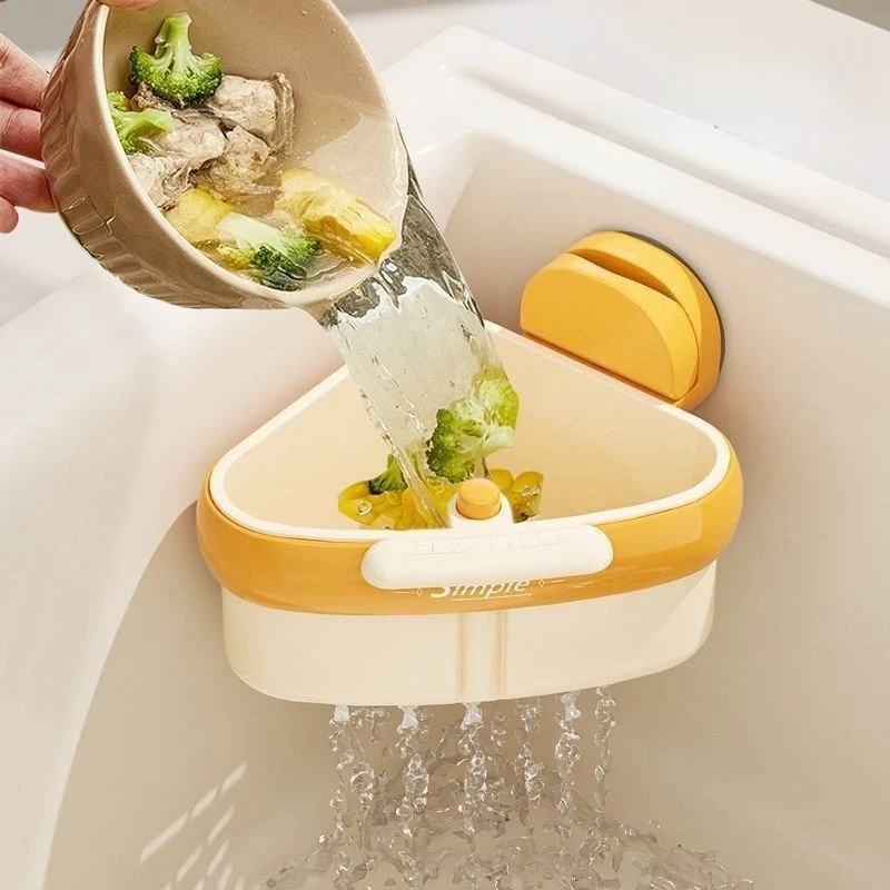 

Ситечко для раковины на присоске, корзина для рук, фильтр для остатков пищевых продуктов, сухой и влажный раздельный органайзер для хранения на кухне, корзина для фильтра для остатков