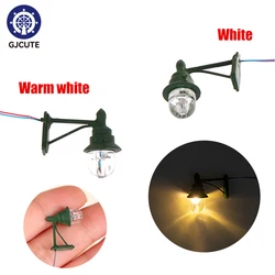 Miniature Wall Lights White/Warm White 1:87 Scale Railway Train Lamp 3V/12V LED Street Light Sand Table Model Lamps Garden Decor