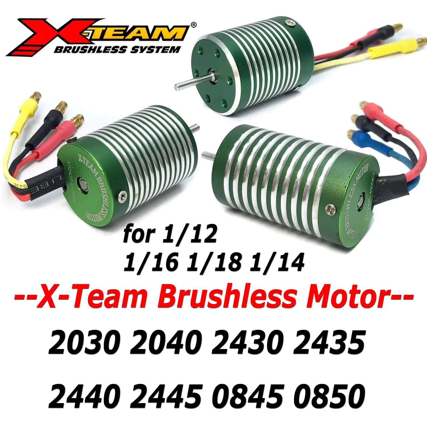X-Team 2030 2040 2430 2435 2440 2445 2845 2850 Brushless Motor for Wltoys Remo Hobby XLH 1/12 1/16 1/18 1/14 RC Car Boat Parts