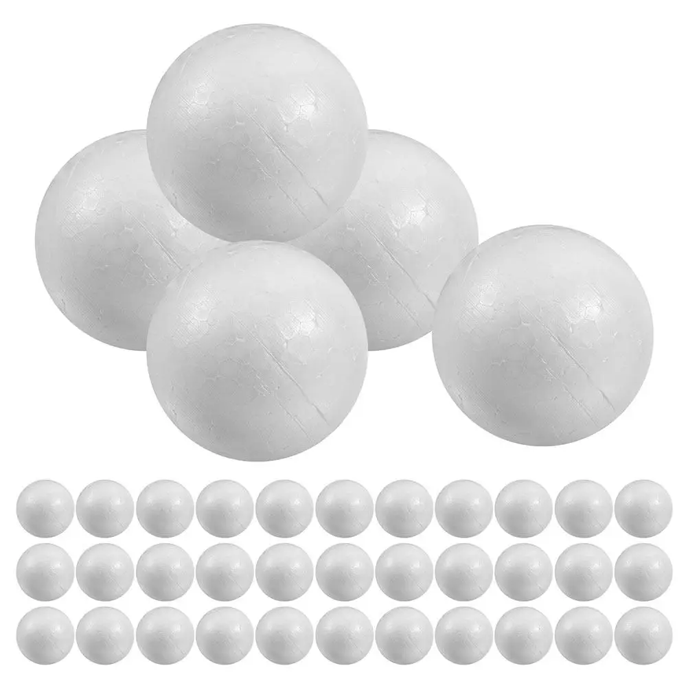 

50Pcs Craft Foam Balls Unpainted Versatile Lightweight Soft Foam Spheres for DIY Graffiti Art Handmade Flowers Party Decor