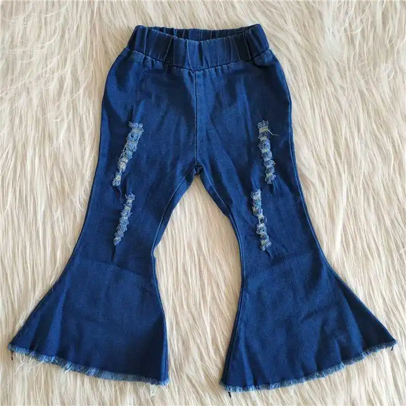 

Wholesale Girls Autumn And Winter Trousers Bell Bottoms Single Layer Elastic Band Elements Bright Colors