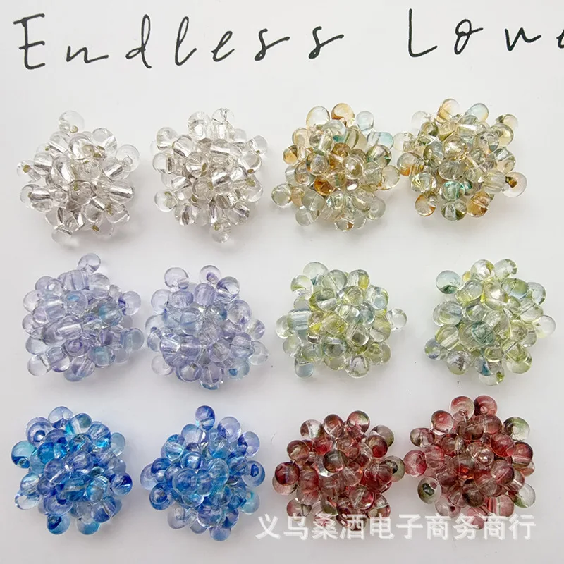

Transparent Water Droplet Flower Cluster Shoe Charm for Crocs Jelly Shoes DIY Crystal Decoration 3D Buckle Cross Border Supply