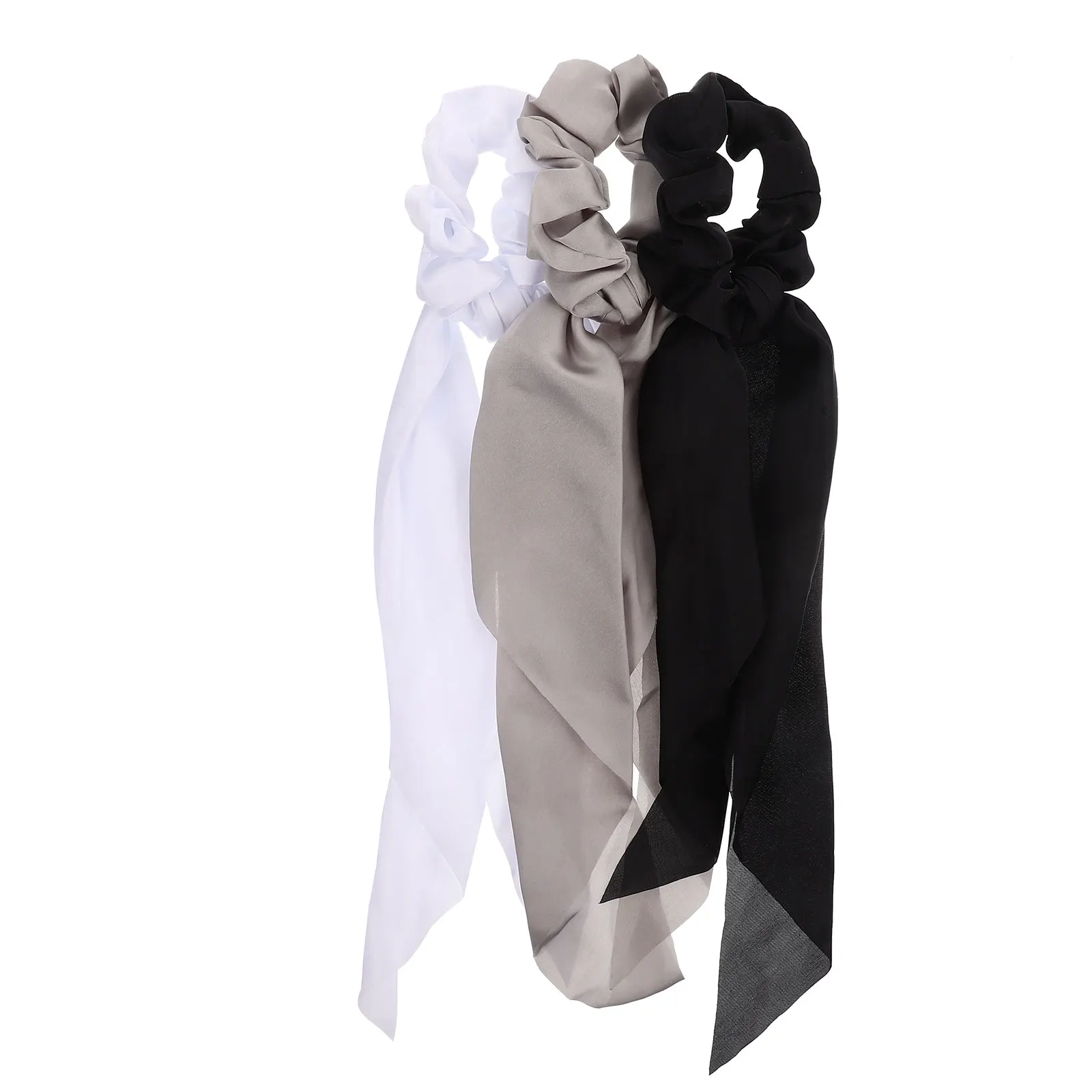 

3 Pcs Scrunchies Elastic White Headbands Girls Hairband Hair Accessories For Women Ponytails Buns Tie Gifts Women