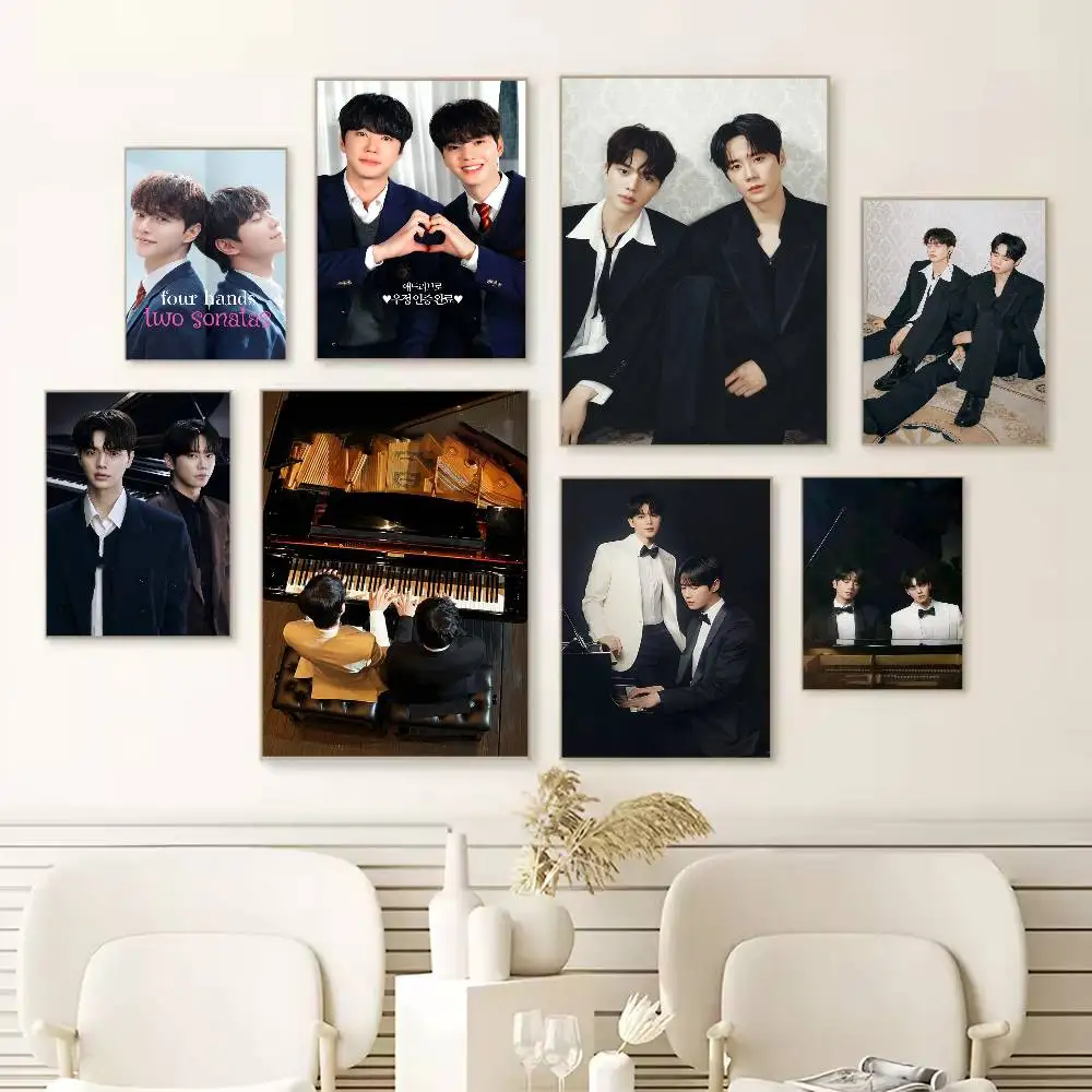 Kdrama Four Hands Two Sonatas Poster HD Quality Wall Art Retro Posters For Home Room Wall Decor Self Adhesive