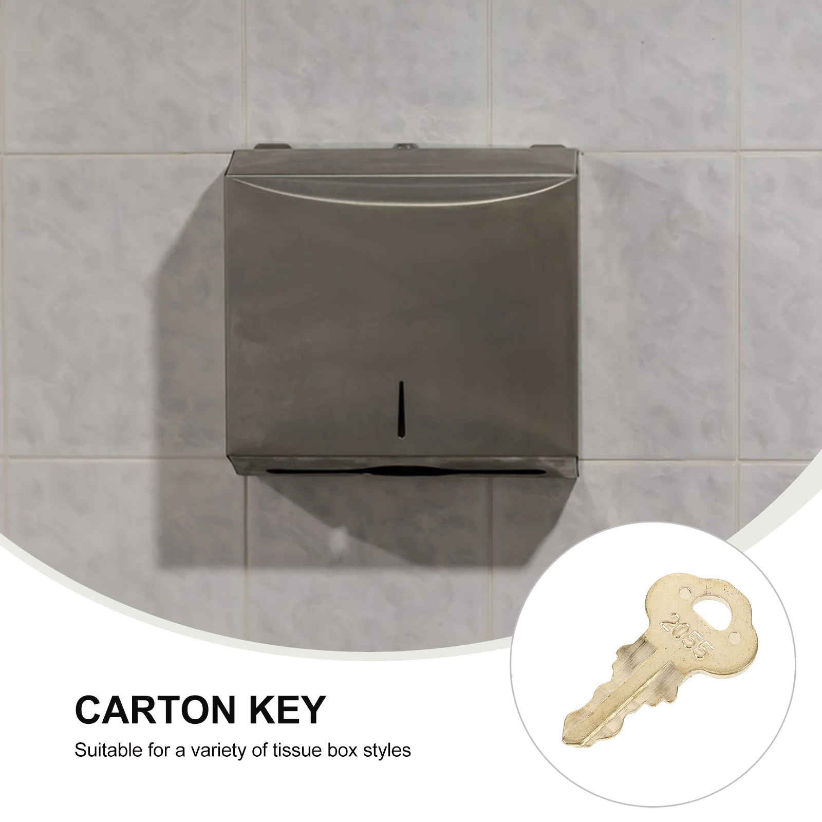 2 Pcs Toilet Paper Dispenser Keys Paper Towel Dispenser Key Roll Paper Dispenser Key