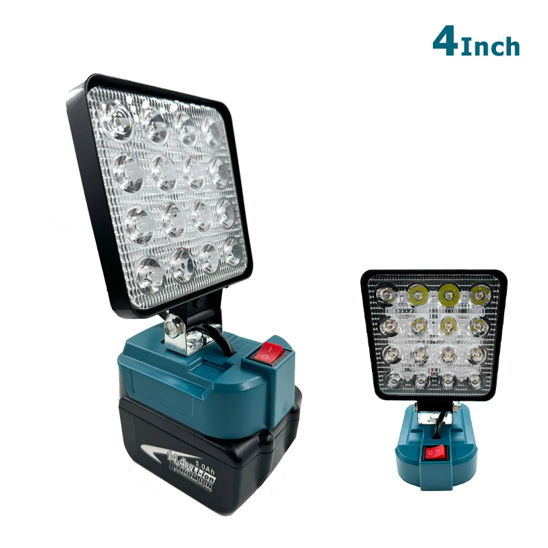 Iluminação Led sem Fio para Makita Luzes de Trabalho Lâmpada de Acampamento Lanterna Holofote para Bateria de Iões de Lítio Makita 18v Bl1830 Bl1815