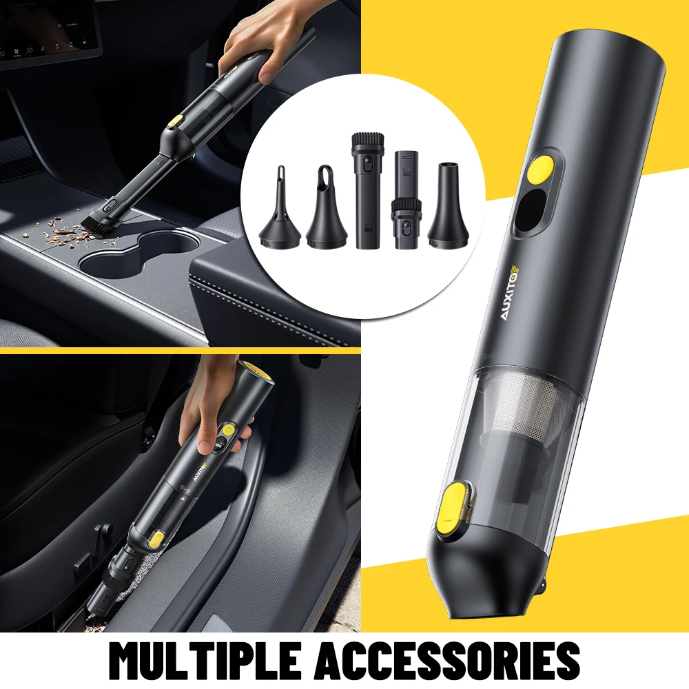 AUXITO Car Wireless Vacuum Cleaner Portable Handheld Automotive Vacuum Cleaner Mini Powerful 60000rpm For Car Home Accessories