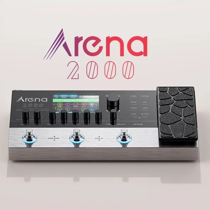 ARENA2000 HIFI Guitar Multi‑Effect Unit, Amp Modeling Pedal with Looper, Drum Machine & Synthesizer