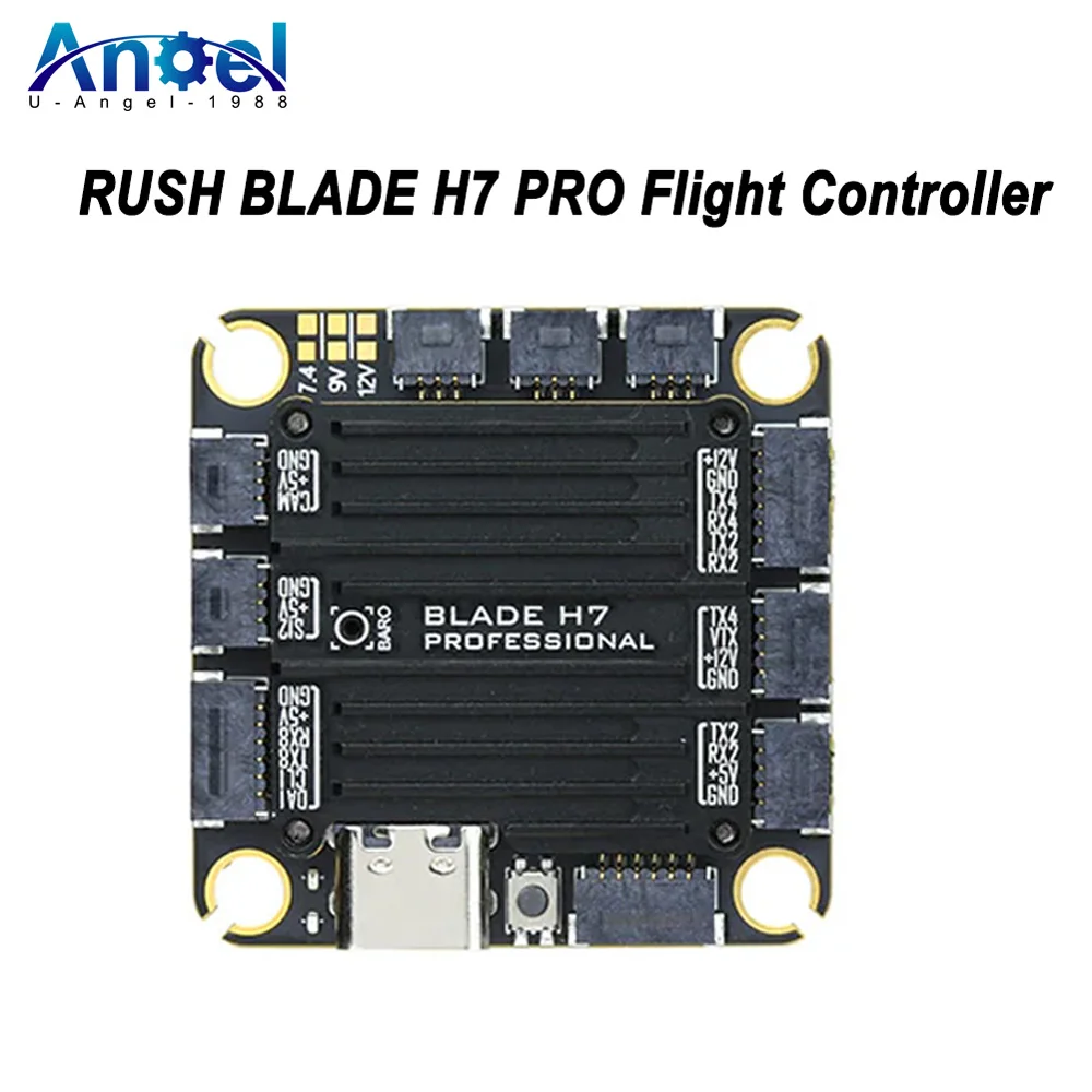 

In Stock RUSH BLADE H7 PRO Flight Controller Full CNC Aluminum Shell 4-12S Multi-channel BEC for RC FPV Drones Parts