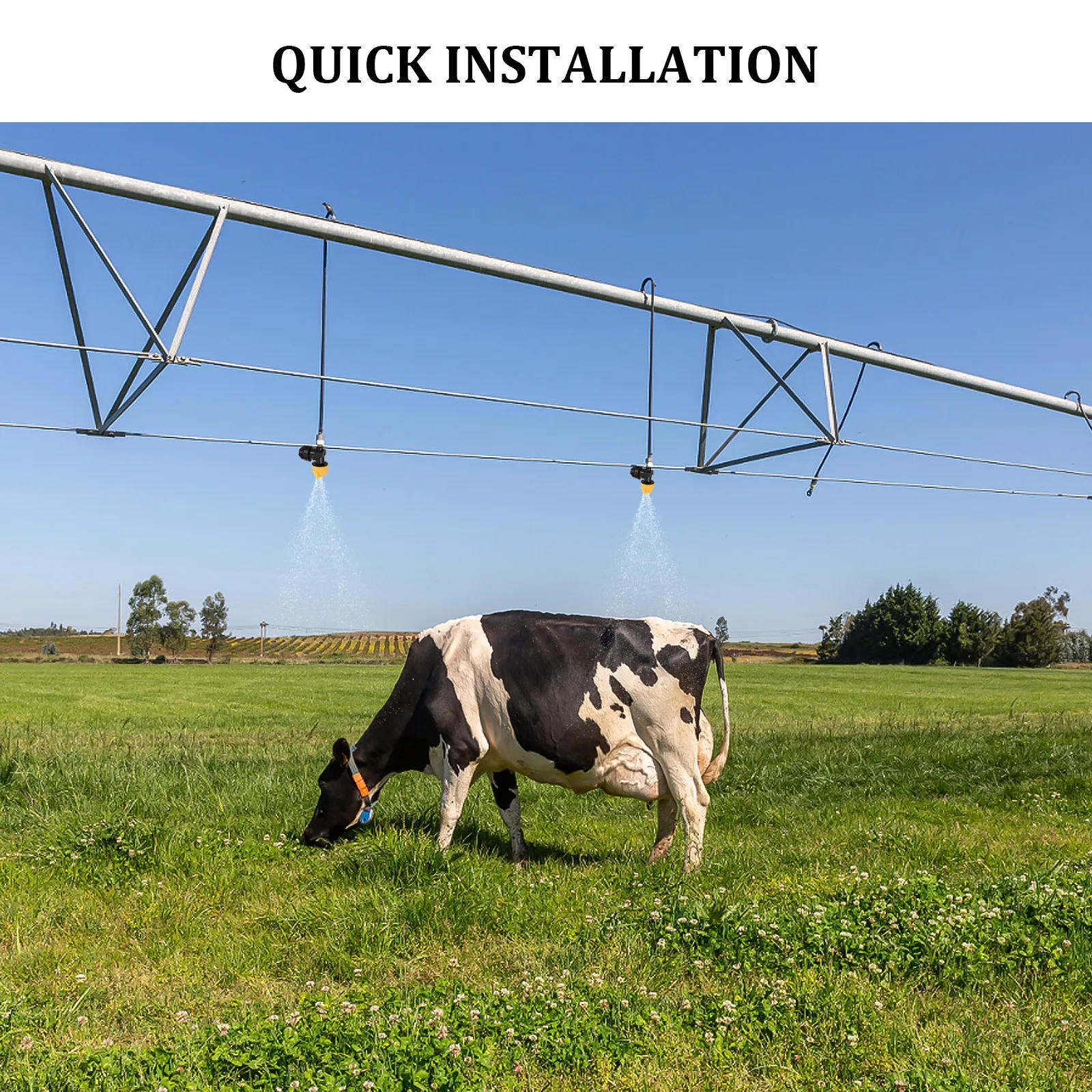 2Pcs Livestock Cooling Mist Nozzles Plastic Anti-Drip Pasture Barn Sprinkler Heads Farm Humidification Spray Nozzle for Summer