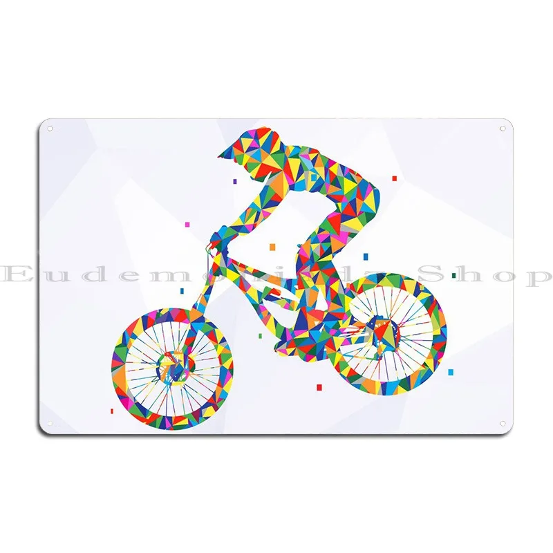 Downhill Mountain Bike Metal Plaque Poster Plates Create Cinema Wall Decor Garage Tin Sign Poster