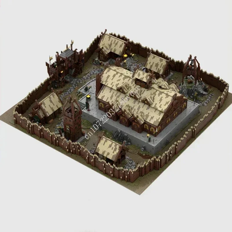 23240PCS MOC UCS Rings Movie Series Ultimate Edoras Rohan Town DIYAssembly Puzzle CityArchitecture Birthday Christmas Gift Ages
