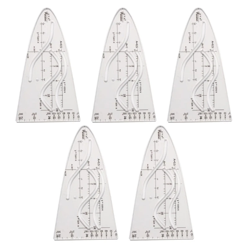 Parabolic Template Math Parabolic Stencil Math Ruler for Mathematical Functions