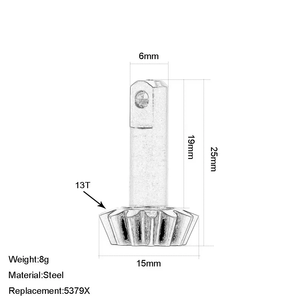 1:10 Hard Steel Differential Pinion Gear #5379X For RC Traxxas T-Maxx Slash Revo Hoss Summit Slayer Rustler Stampede XO-1