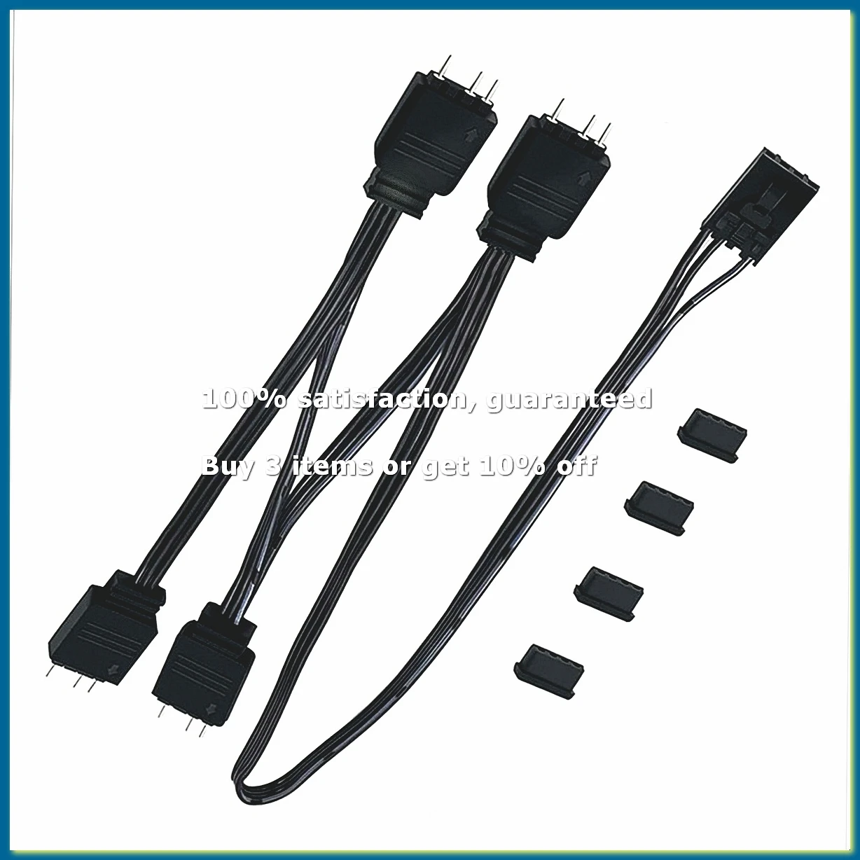 1 to 4 ARGB Splitter Extension Cable Connect to 5V 3-Pin ARGB for Commander Core and ICUE Commander CORE XT-A25R