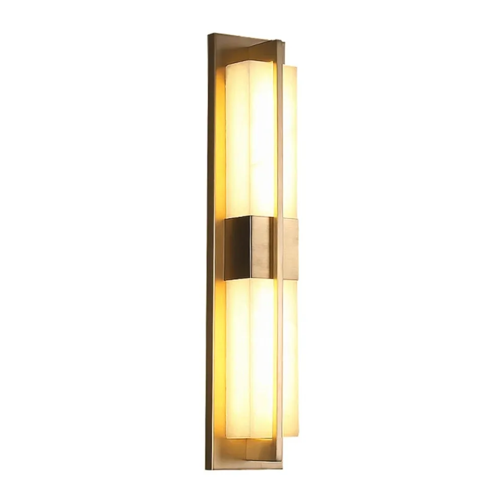 Imported Marble Brass Strip Wall Lamp Creative Living Room Corridor Staircase Bedroom Background Wall LED Lighting Decoration