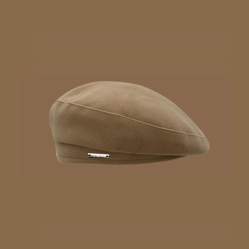 Jesienna i zimowa damska francuski beret mieszanka weลny damska kapelusz mฤski i damski kangur vintage kapelusz czapka malarza