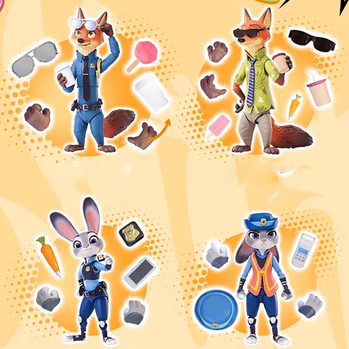 HIPLAY MORSTORM Zootopia-actiefiguur Vol.1 MS20004 Set Blind Box-figuur