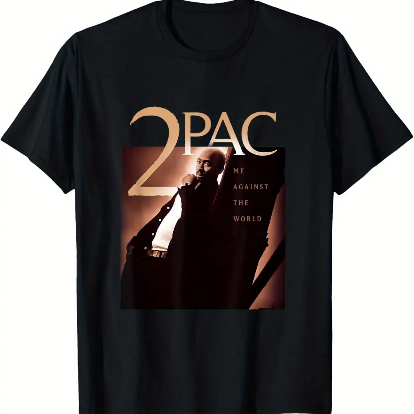 Men T-shirt I Fight The World Tupac