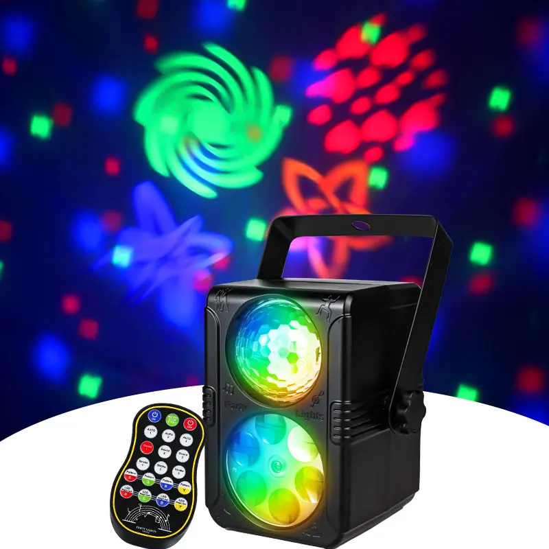 

wuzstar USB Portable LED Strobe Party Lights, Magic Ball Patterns Multiple Sound Control Effects, Remote Sound Activation