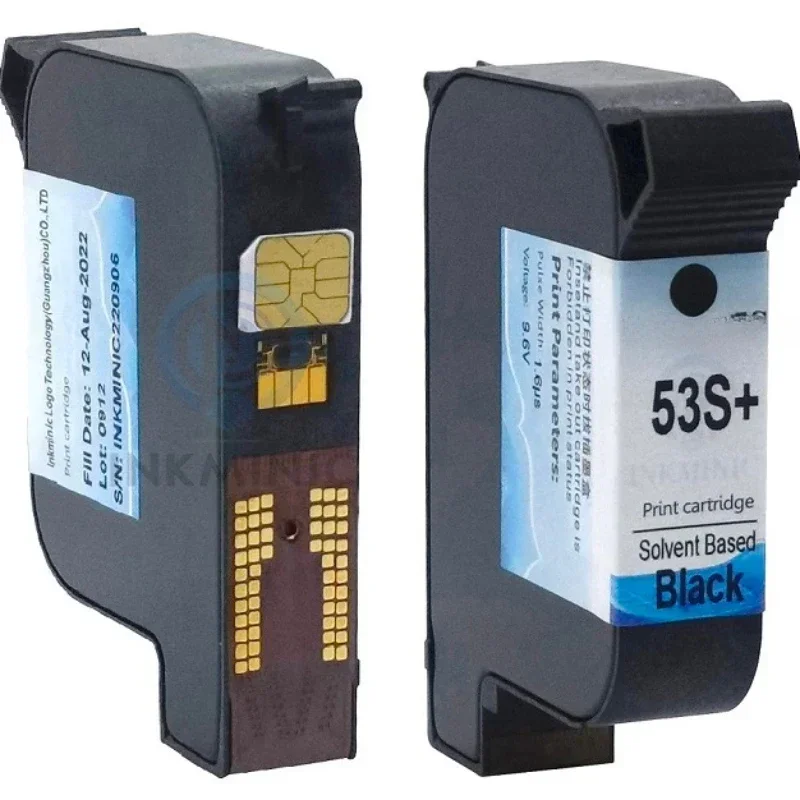 Compatible 53S 53S+ 52S+ 51S+ 52SB 52SR Red 53SW White Solvent Based Black Ink Cartridge Used In 1S VIH V2 E1S  Printer