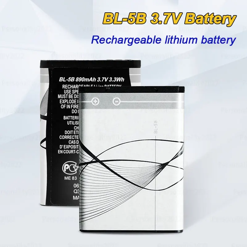 BL 5B 890 mAh batterij 5300 5320 N83 6120c 7360 3230 5070 3220 Li batterijen oplaadbaar voor mobiele telefoons Nokia plug-in luidspreker