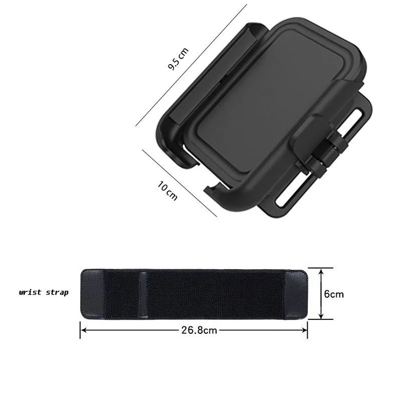 حامل معصم للهاتف للجري العالمي مضاد للانزلاق للرياضة والمشي لمسافات طويلة والسفر، متوافق مع جميع الهواتف الذكية (أسود)