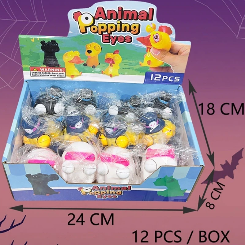 Novidade olhos popping brincadeira tema halloween brinquedo apertar novidade mordaça brinquedo descompressão