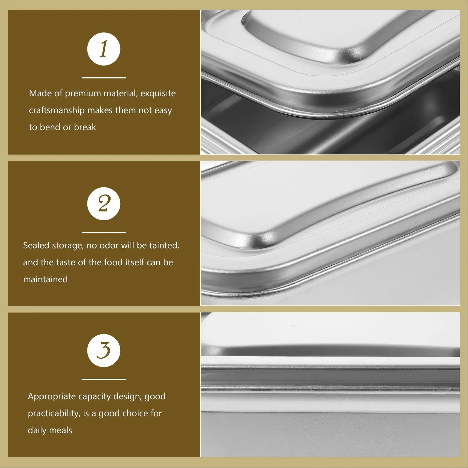 

Ice Cream Box Stainless Steel Storage Containers Calendar No Churn Metal Reusable Non Plastic Silver Freezer Travel