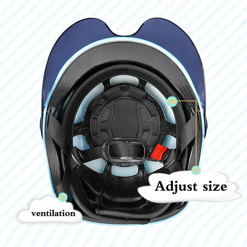 Adjustable size 48-55cm Children Love Kids Helmet New Summer Motorcycle Children Helmet Motorcycle Open Face Helmet Kids Helmet