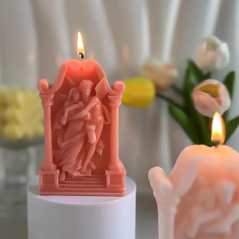 Ancient Greek Couple Love Messenger Silicone Candle DIY Arch Angel Candle Soap Resin Chocolate Mold Gifts Craft