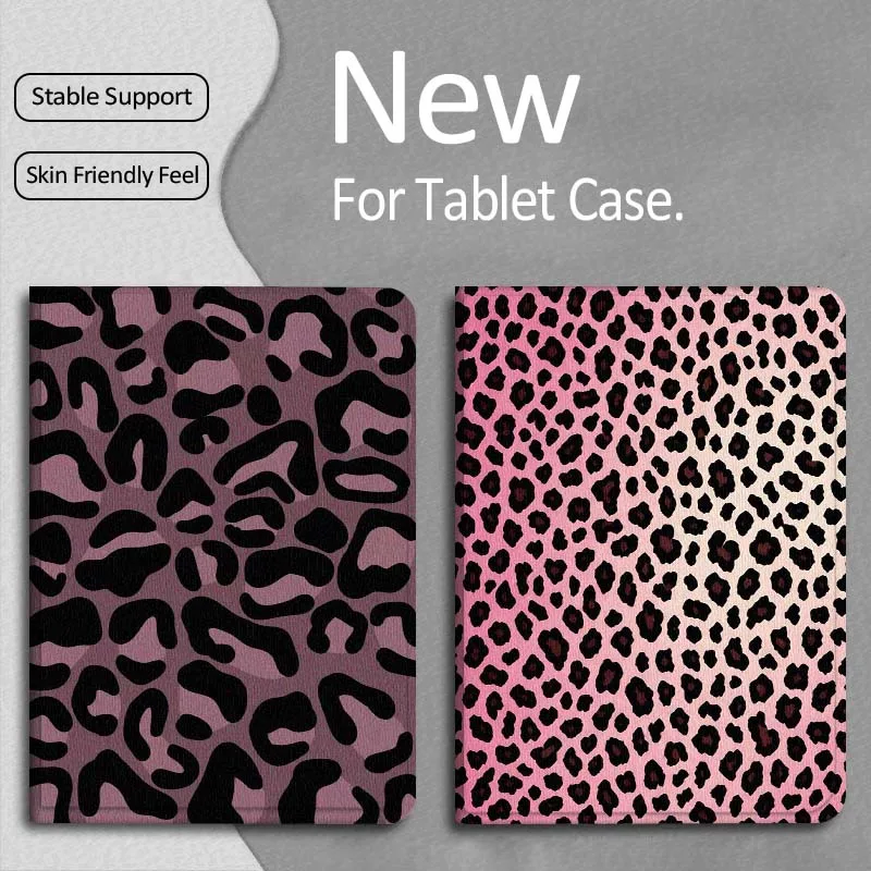 

Leopard Print Art Popular Gift For Apple iPad Pro Air 13 2 7th 6th 2025 M2 M3 M4 M512.9 13 inch Foldable Tablet Case