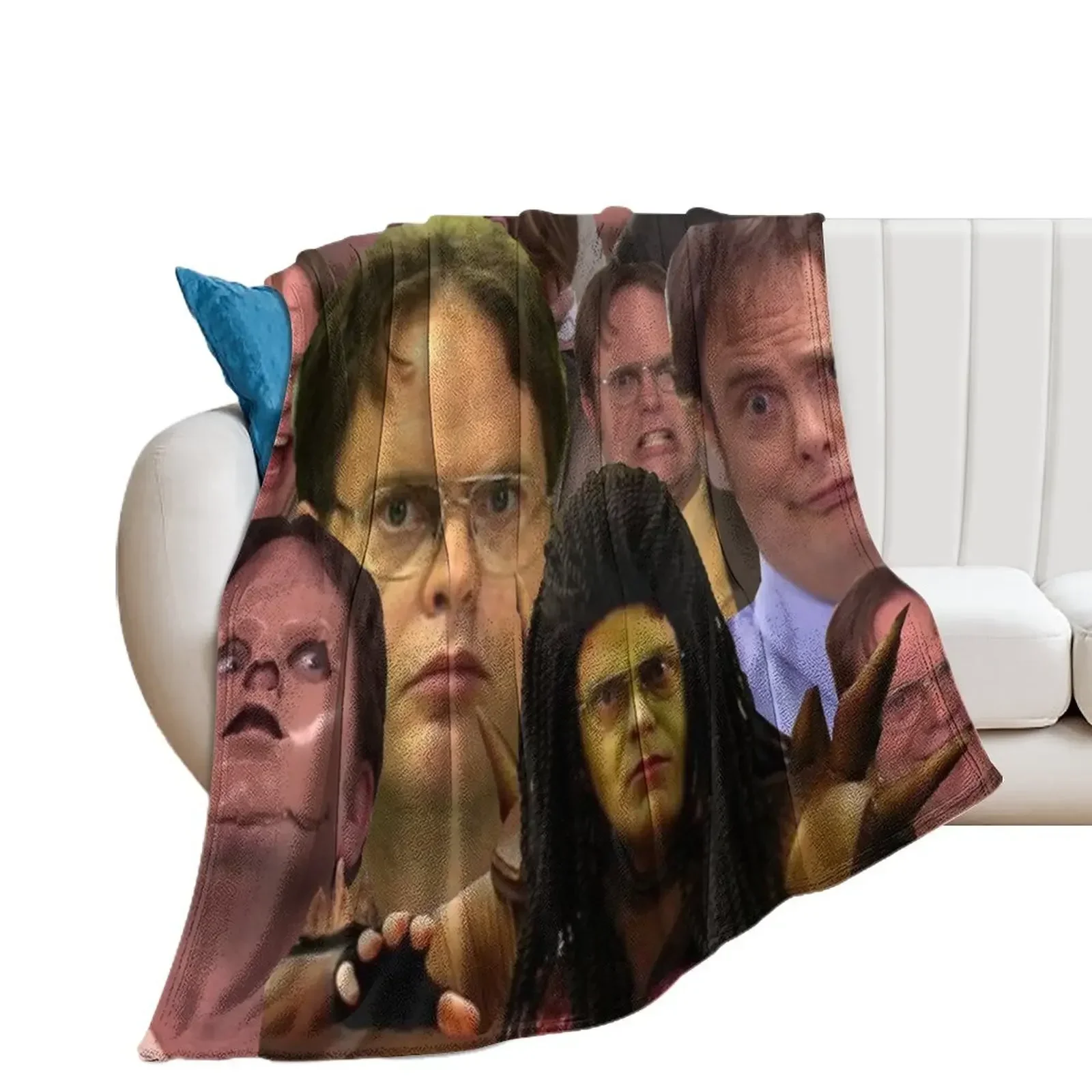 Dwight K. Schrute Throw Blanket Softest Summer Beddings Vintage Fashion Sofas Blankets