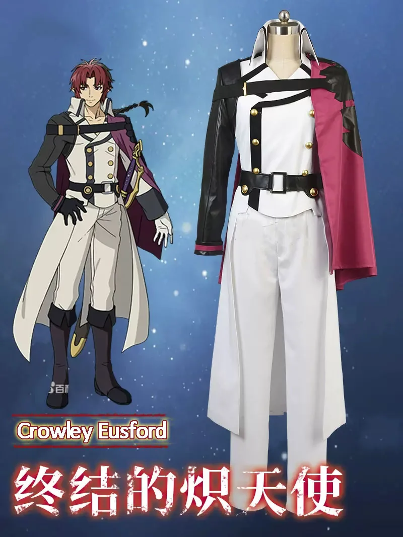 Presale Cos Seraph Of The End Anime Cospaly Crowley Eusford Men's Anime Full Set Of Clothing  Customisation