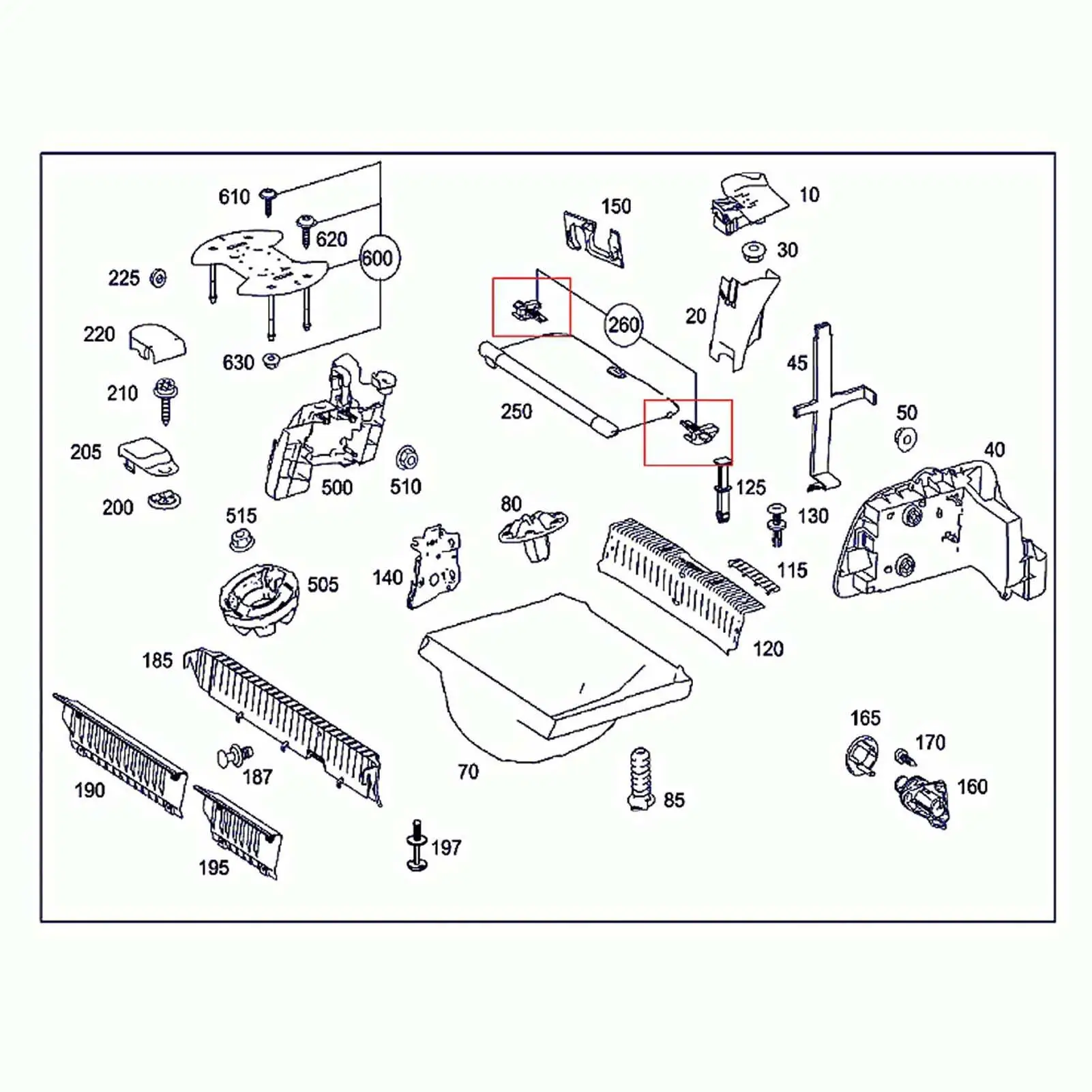 for mercedes Benz W169 A-Class W245 B-Class Parcel Shelf Clip Retaining Accessories Replacement Tools