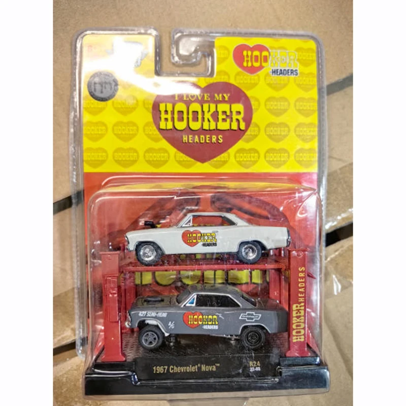 M2 1/64 1967 NOVA Muscle Car Alloy Car Model Static Collection Decorated Holiday Gifts Toys