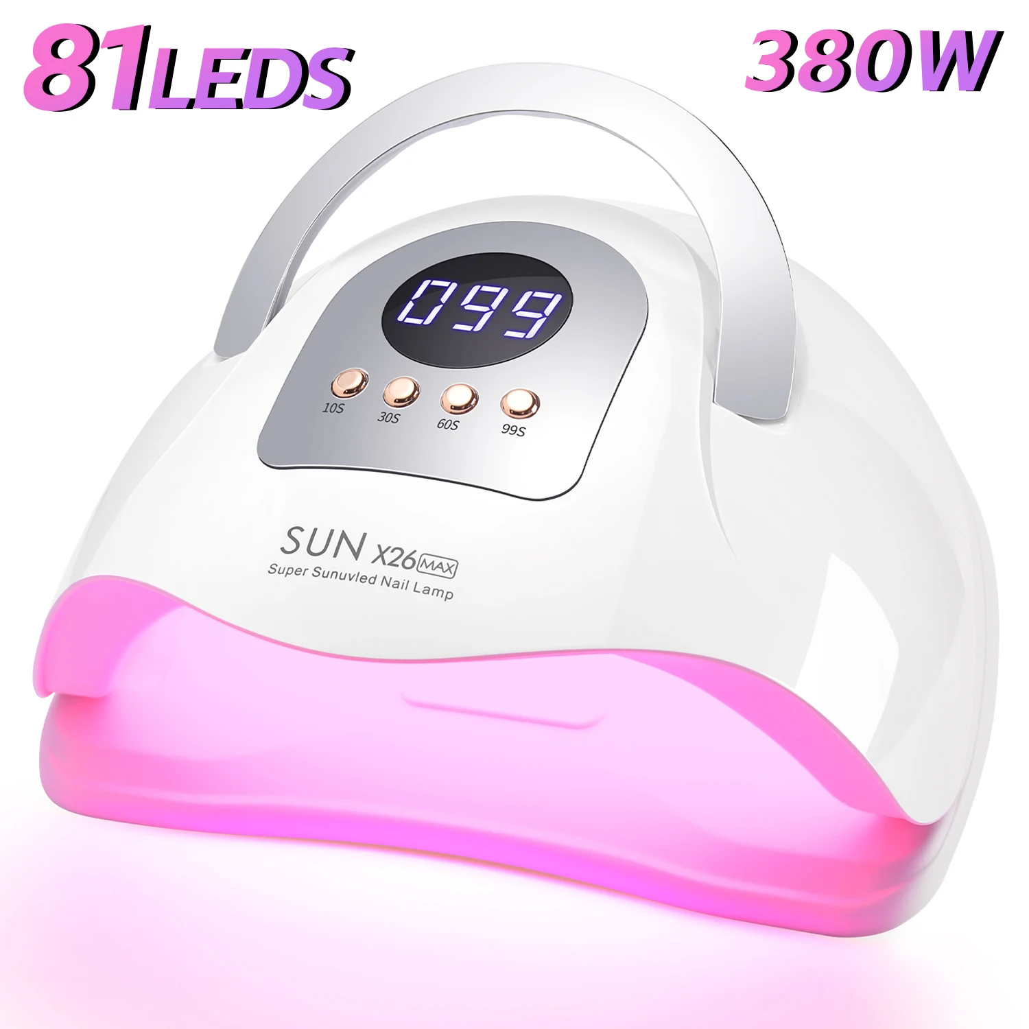 81 المصابيح 380 واط UV LED مصباح للأظافر مع 4 الموقت وظيفة الذاكرة مصباح ل هلام البولندية تجفيف مصباح مسمار مع السيارات الذكية الاستشعار مسمار