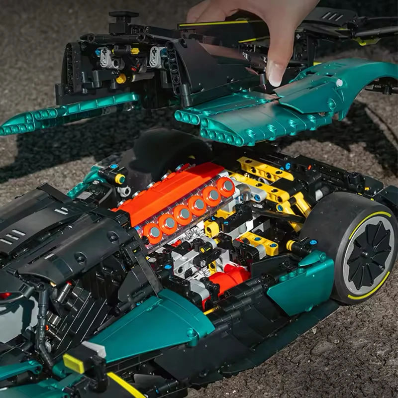 2025 جديد Y18006 سيارة سباق فنية رياضية 1:8 نموذج سيارة خارقة اللبنات تجميع اللعب هدية للبنين طفل الكبار #6