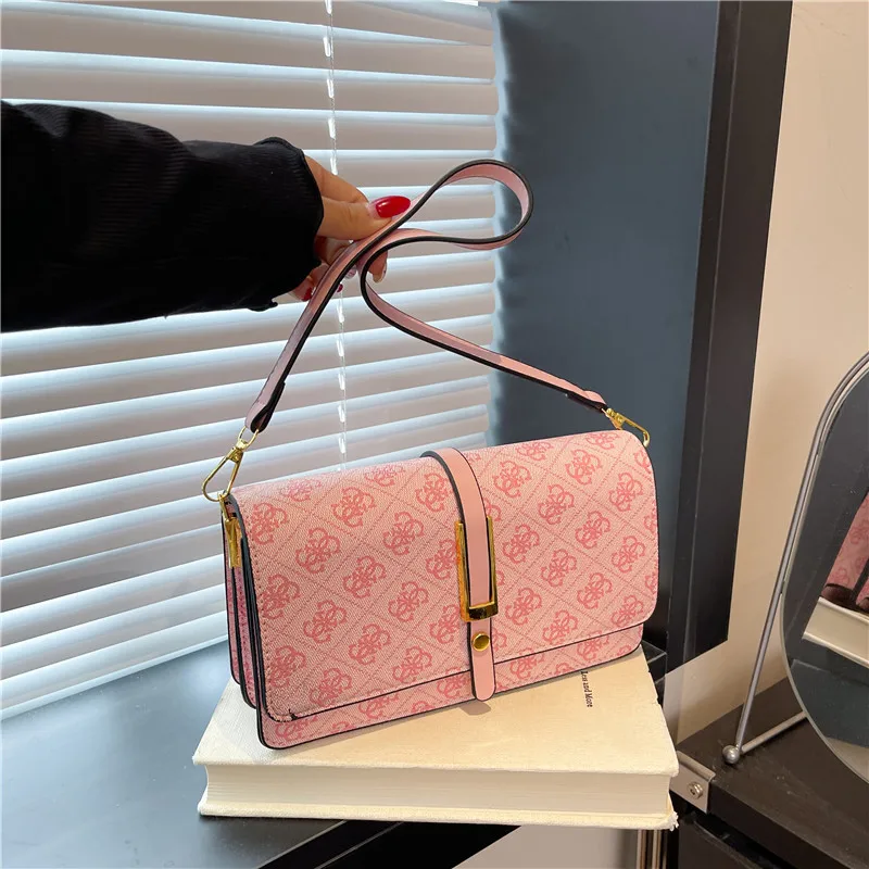 

​ Нишевая дизайнерская сумка через плечо 2025, женская винтажная сумка через плечо с буквенным принтом, уникальная сумка подмышками, мода в стиле ретро ​