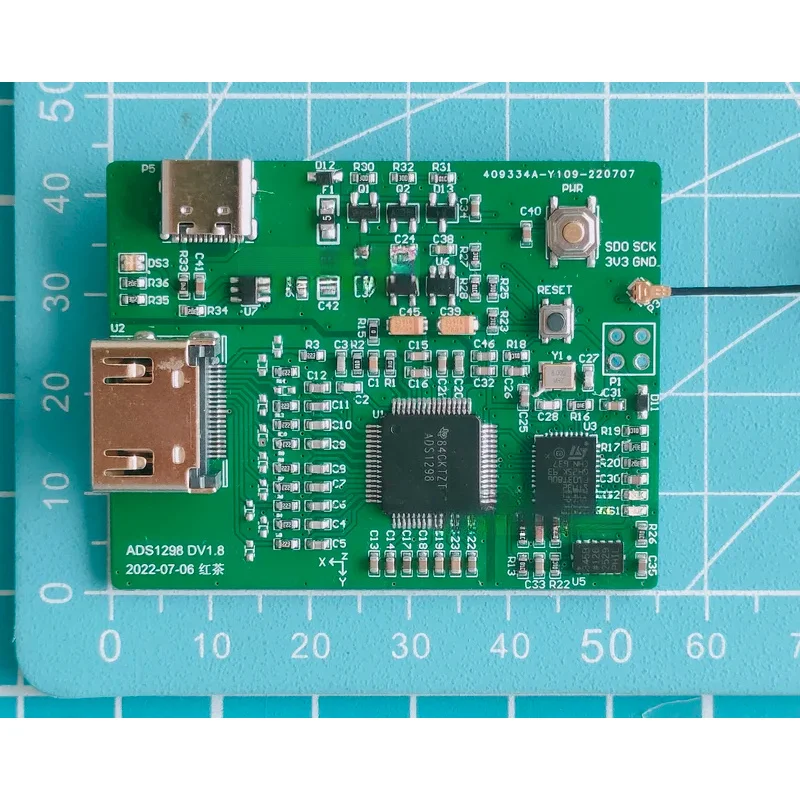 ADS1298 Acquisition Module HDMI 12 Lead Bluetooth 5.0 Dynamic Electrocardiogram STM32 Portable