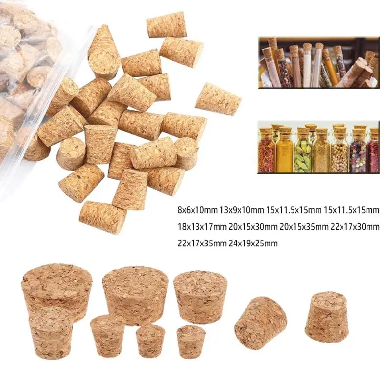 5-10pcs 코르크 마개, 병 코르크 마개, 나무 원추형 코르크 마개, 병 수공예품 및 와인 병에 적합