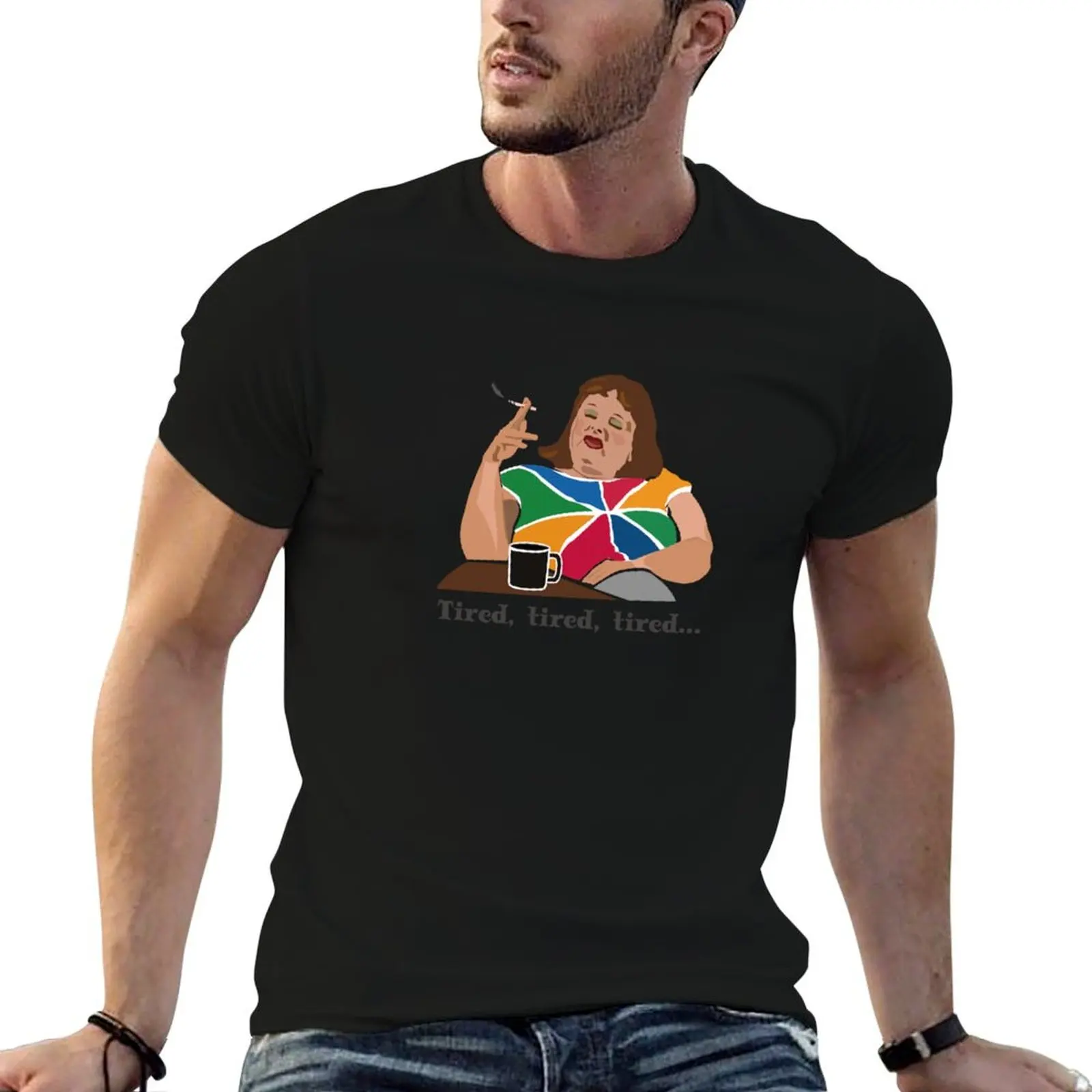 TIRED Lynne Postlethwaite, Magda Szubanski, Fast Forward, Australian comedy icon. Tired, tired, tired.” T-Shirt