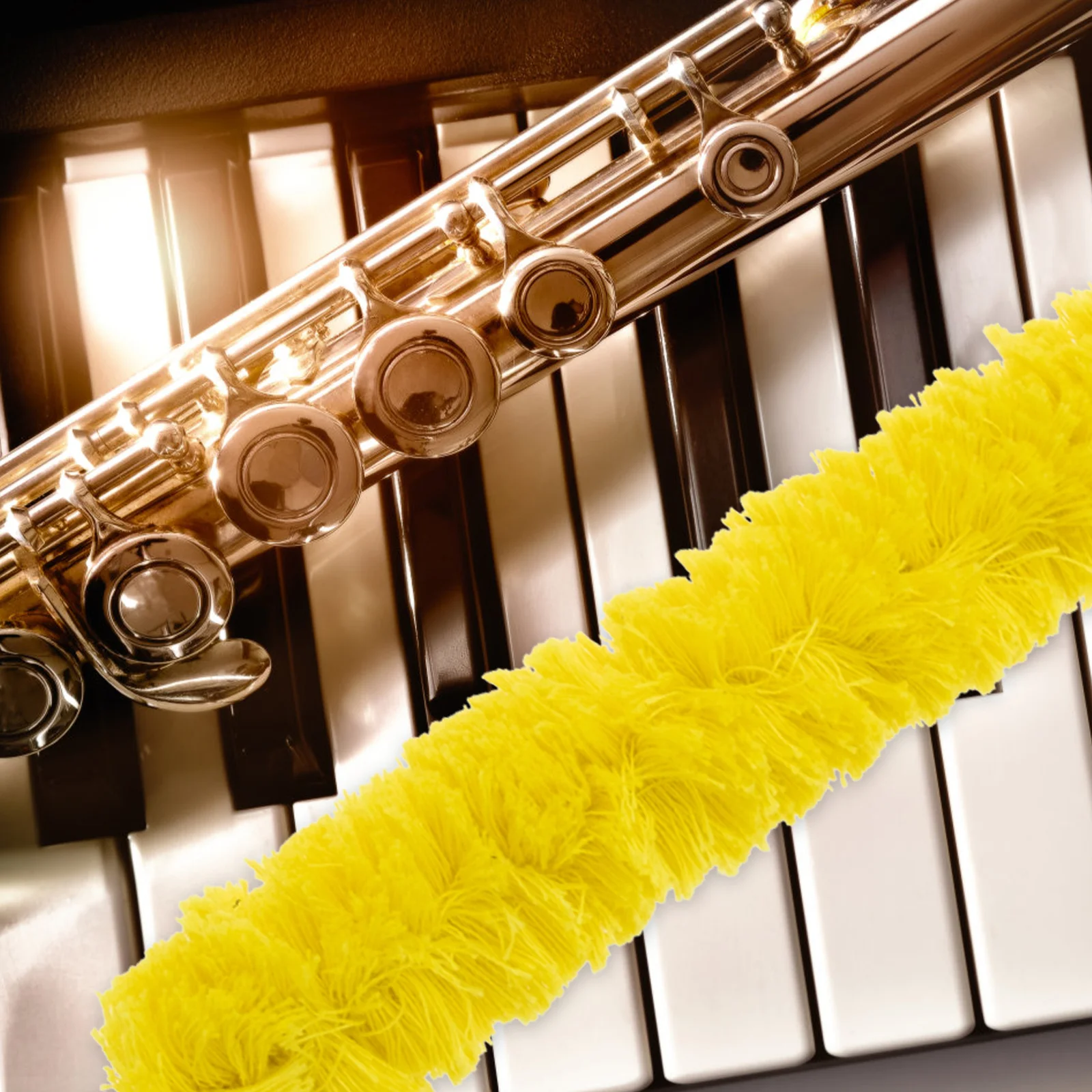 

Flute Cleaning Brush Safe Cotton Material Long Reach Thorough Cleaning Lightweight Convenient to Use Flute Brush